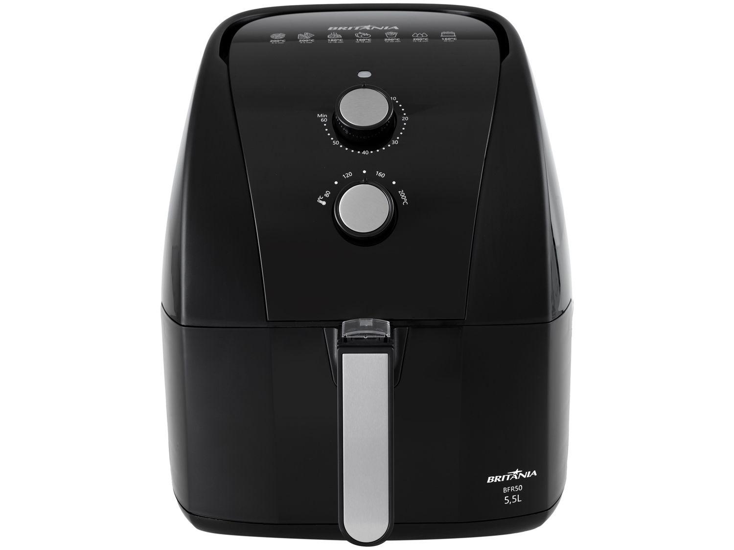 Air Fryer Britânia Redestone BFR50 Preta com Timer 5,2L
