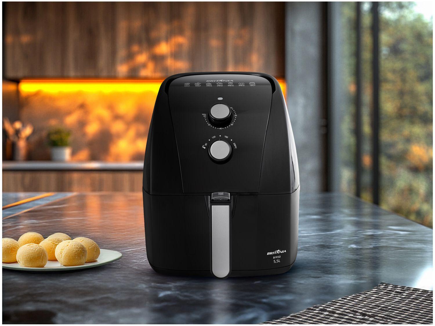 Air Fryer Britânia Redestone BFR50 Preta com Timer 5,2L