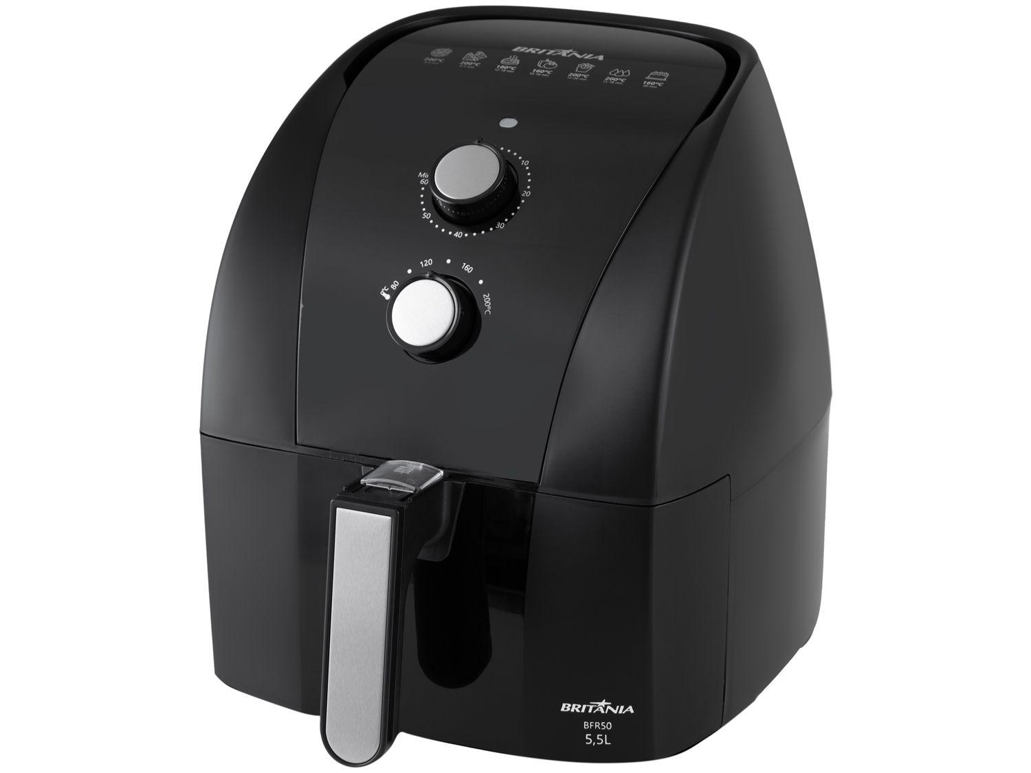 Air Fryer Britânia Redestone BFR50 Preta com Timer 5,2L