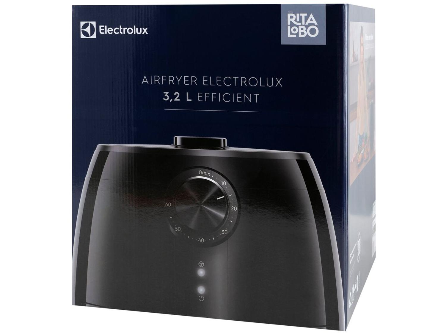 Air Fryer Electrolux Efficient Rita Lobo EAF15 Preta com Timer 3,2L