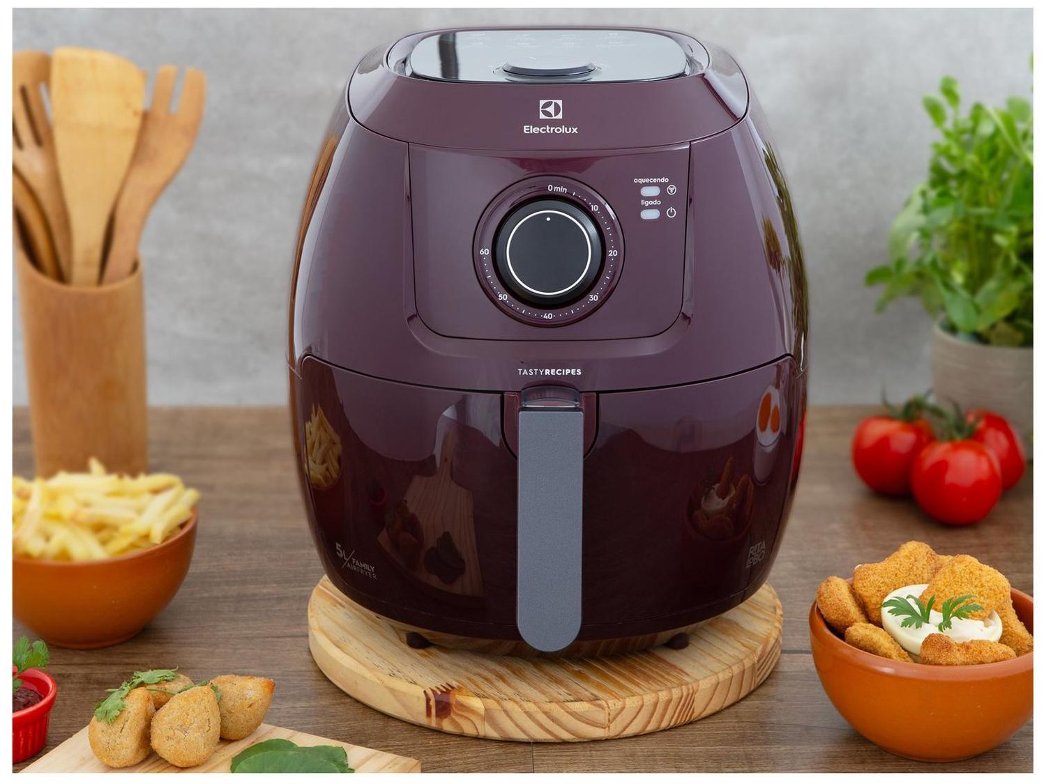 Air Fryer Electrolux Family Efficient EAF51 Dark Red 5L com Timer