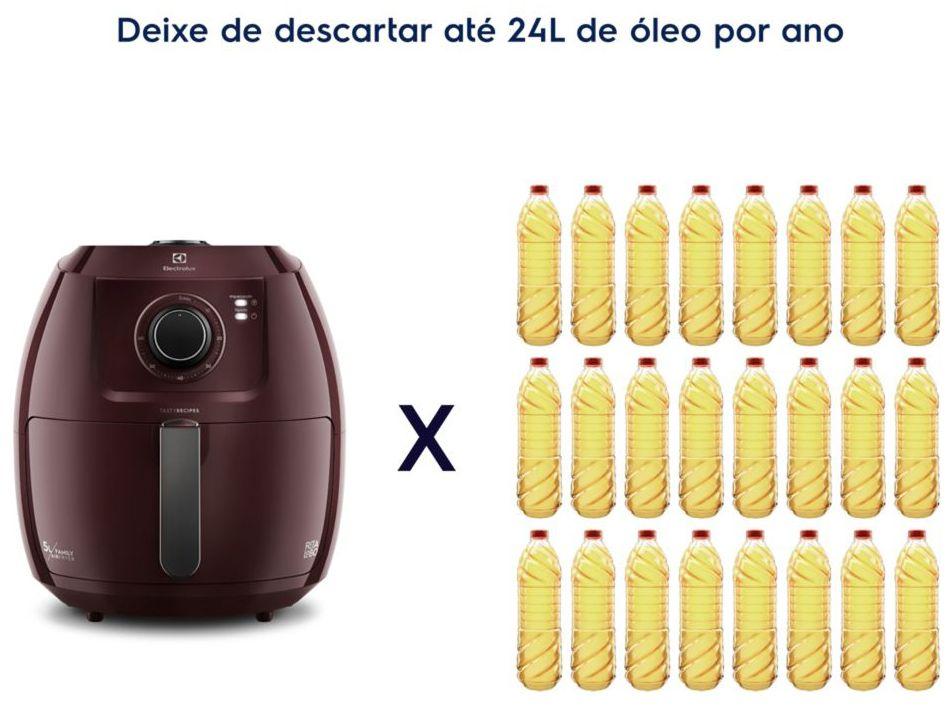 Air Fryer Electrolux Family Efficient EAF51 Dark Red 5L com Timer