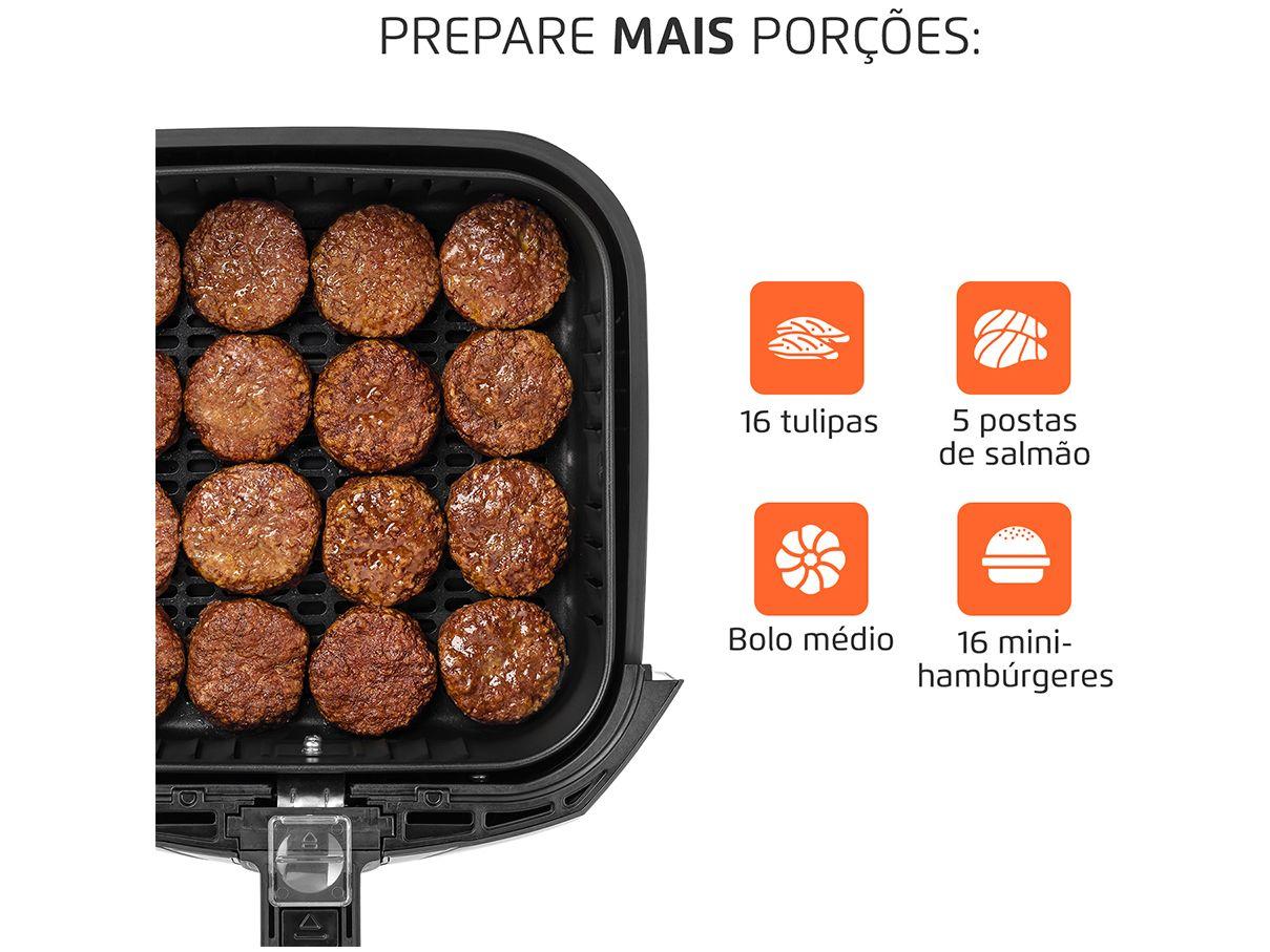 Air Fryer Mondial AFN-40-BFS Preto e Prata 4L com Timer