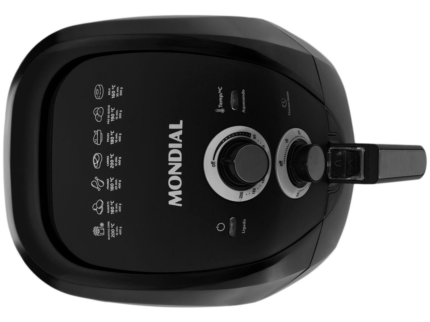 Air Fryer Mondial AFN-40-BFS Preto e Prata 4L com Timer