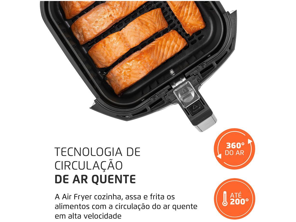 Air Fryer Mondial AFN-40-BFS Preto e Prata 4L com Timer