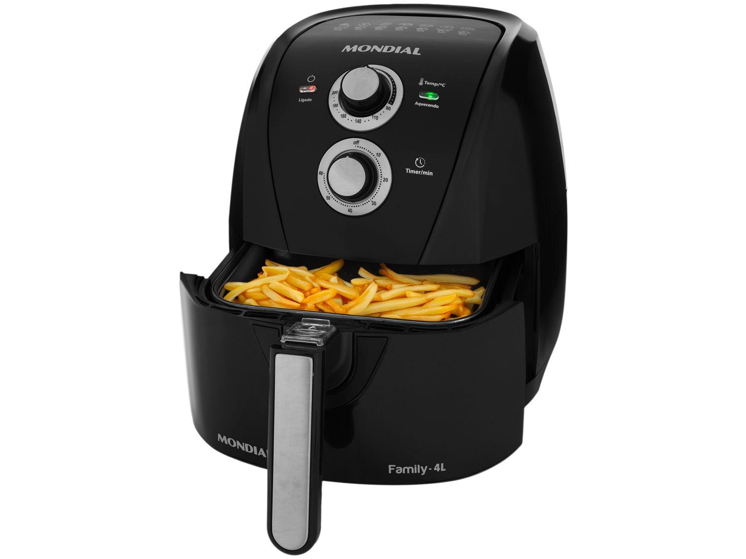 Air Fryer Mondial AFN-40-BFS Preto e Prata 4L com Timer