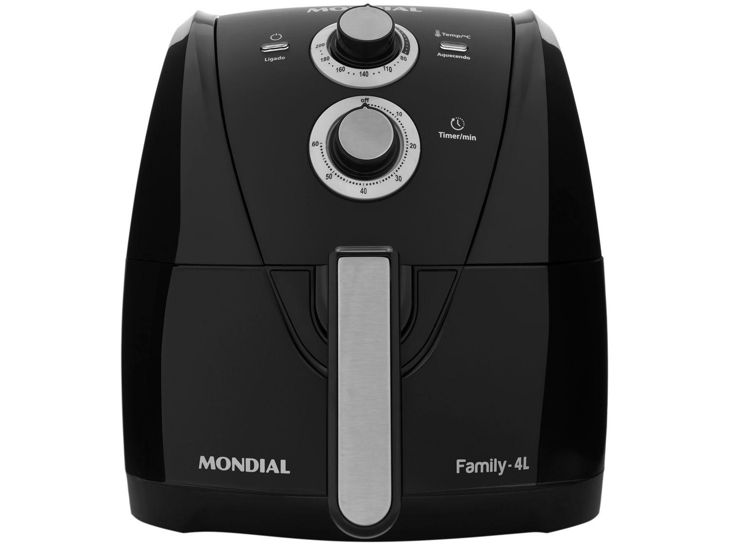 Air Fryer Mondial AFN-40-BFS Preto e Prata 4L com Timer