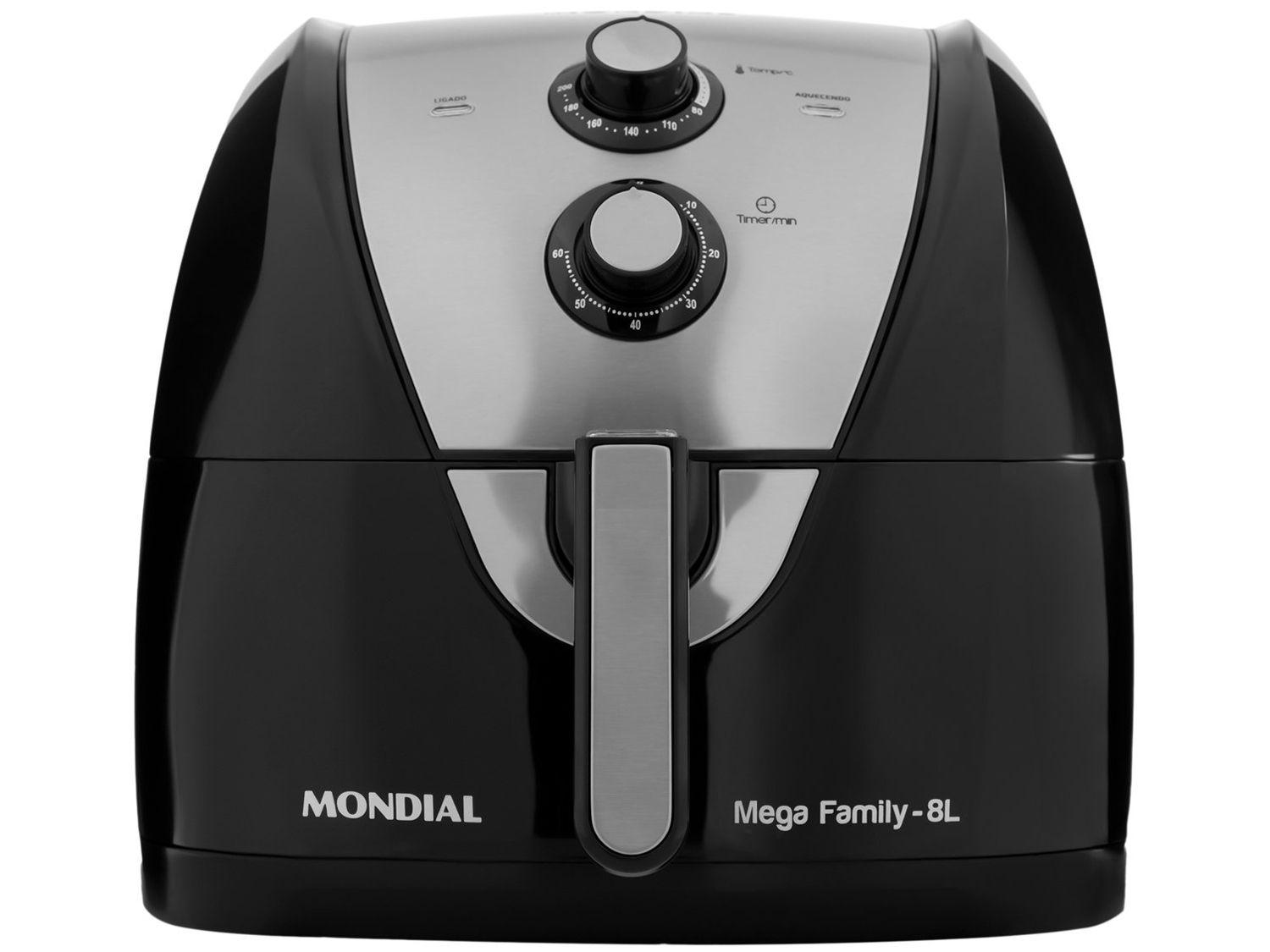 Air Fryer Mondial AFN-80-BI Preta e Inox 8L com Timer