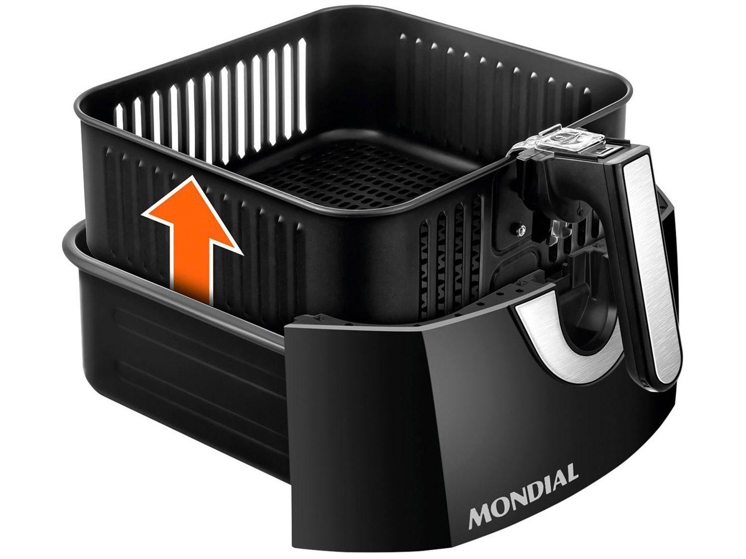 Air Fryer Mondial AFN-80-BI Preta e Inox 8L com Timer