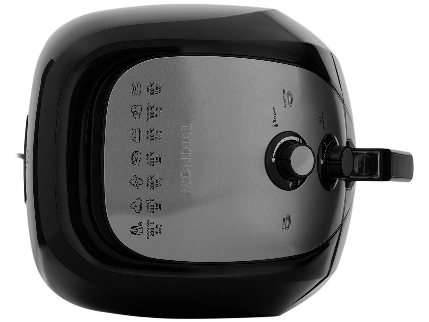 Air Fryer Mondial AFN-80-BI Preta e Inox 8L com Timer