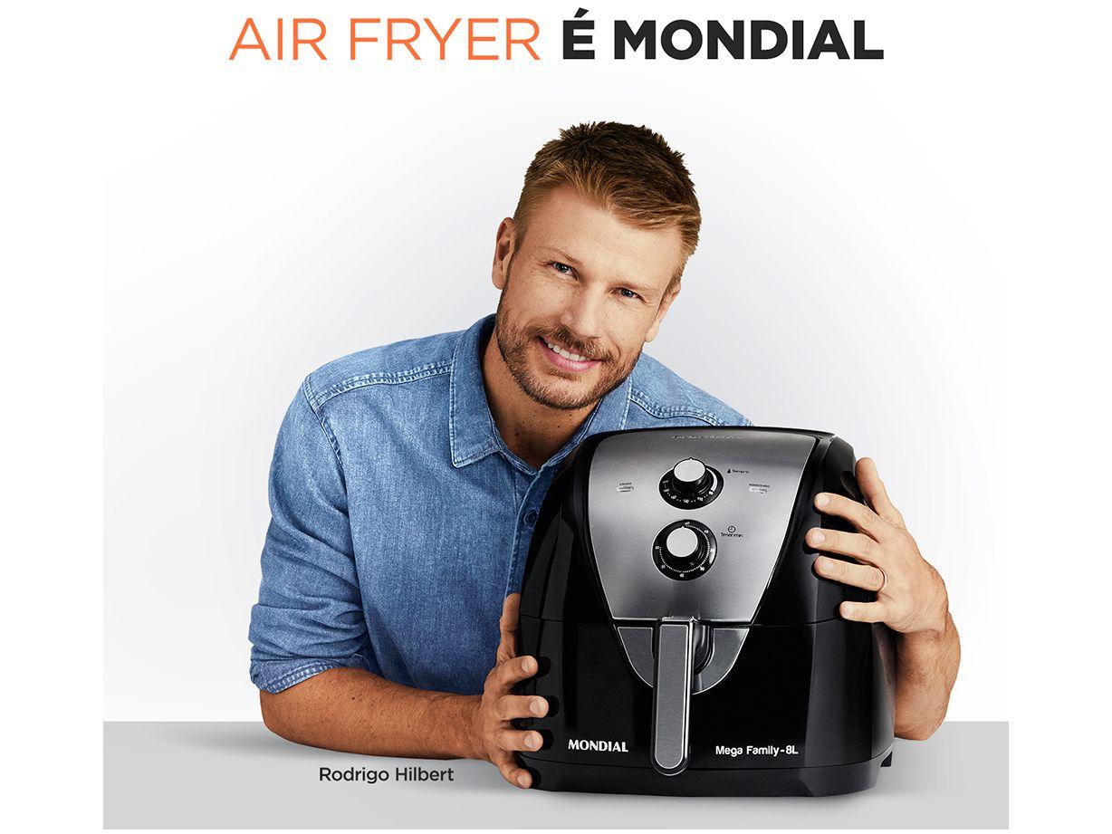 Air Fryer Mondial AFN-80-BI Preta e Inox 8L com Timer