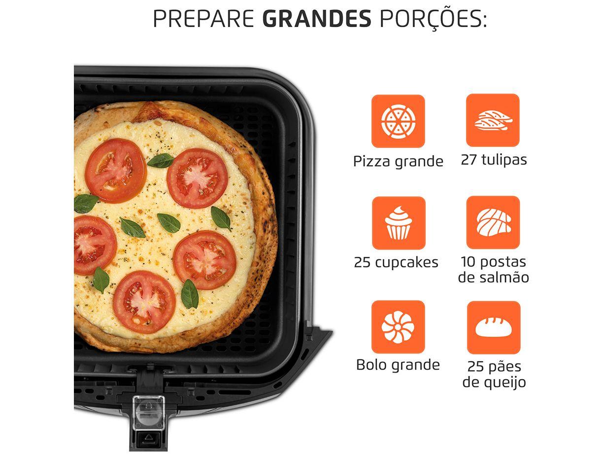Air Fryer Mondial AFN-80-BI Preta e Inox 8L com Timer