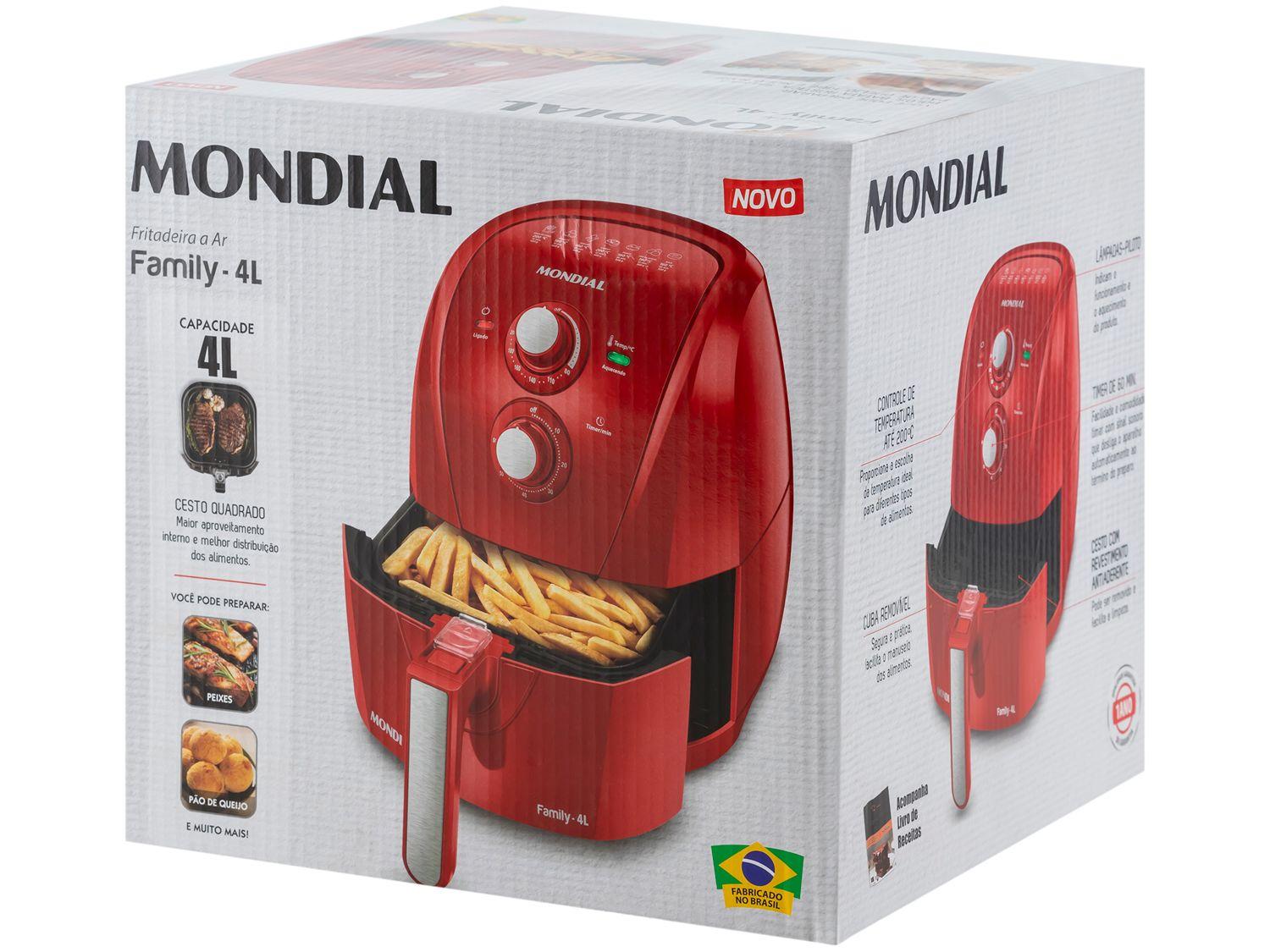 Air Fryer Mondial AFN40FR Vermelha 4L com Timer