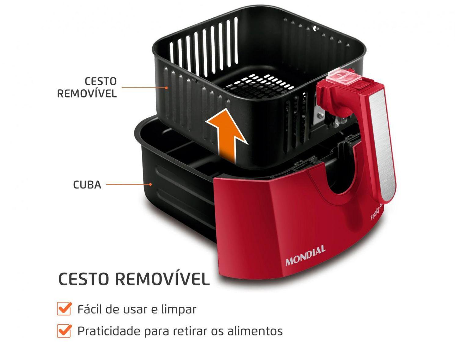 Air Fryer Mondial AFN40FR Vermelha 4L com Timer