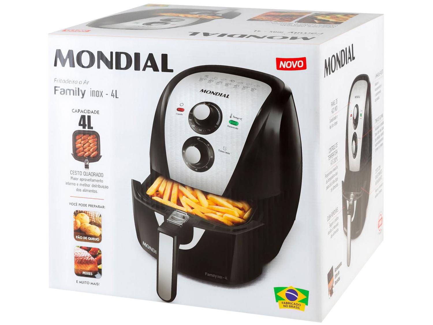 Air Fryer Mondial Family AFN-40-BI Preto 4L com Timer
