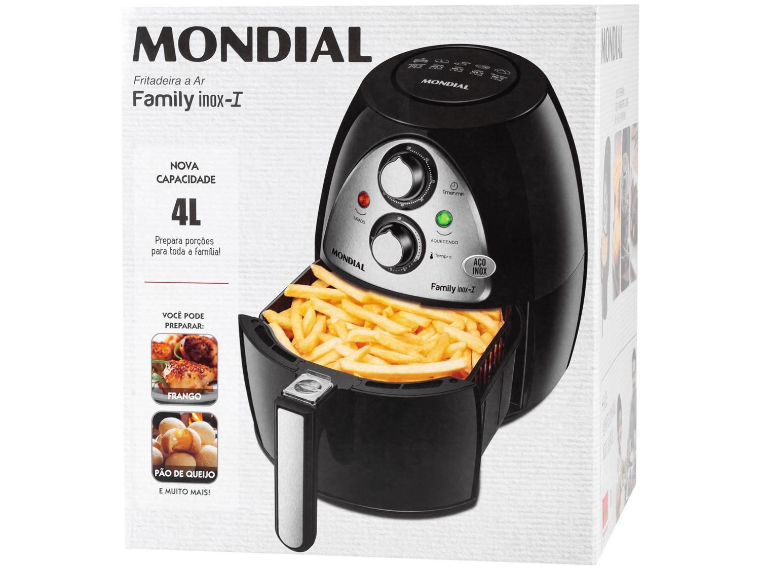 Air Fryer Mondial Family Inox I 4L com Timer