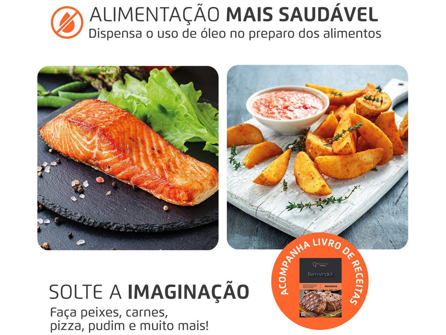 Air Fryer Mondial Forno Oven AFON-12L-BI Preta 12L