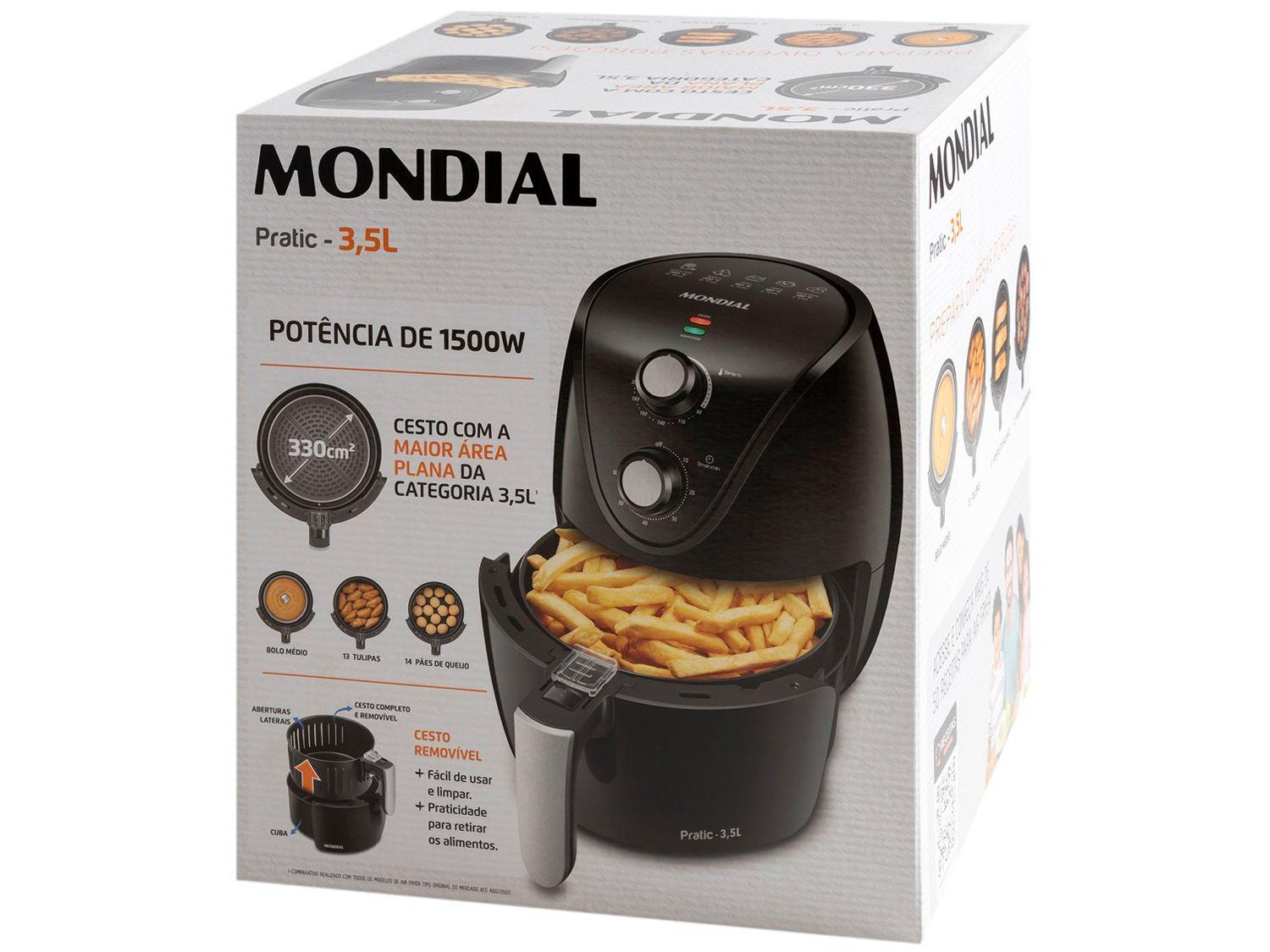 Air Fryer Mondial New Pratic AF-31 Preta 3,5L com Timer