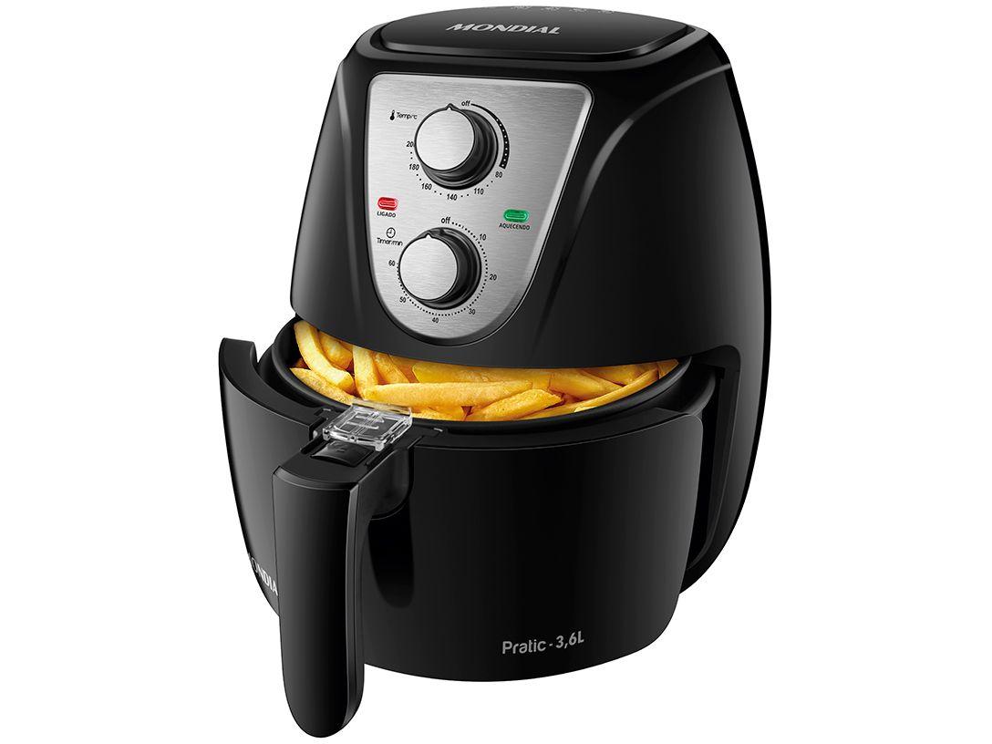 Air Fryer Mondial Pratic AF-36-BI Preta com Timer