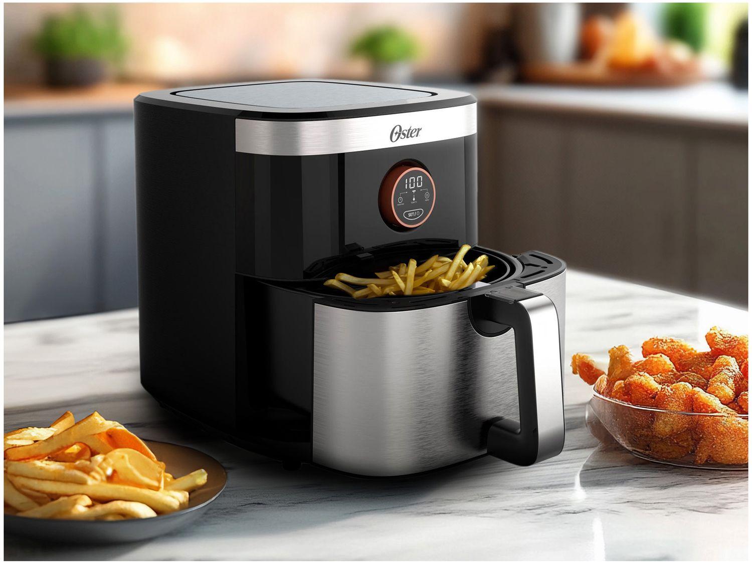 Air Fryer Oster Black Inox com Timer 4,8L