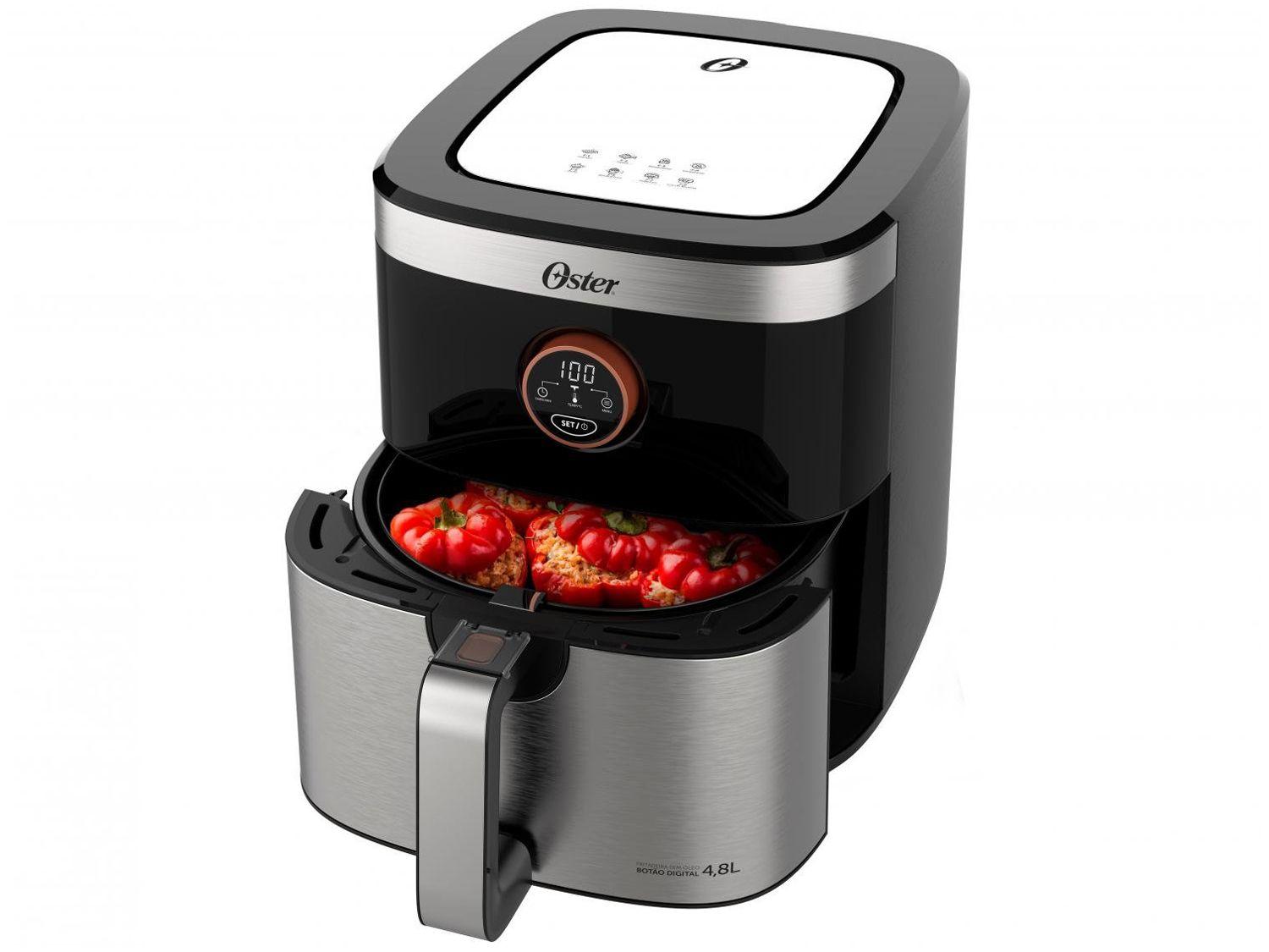 Air Fryer Oster Black Inox com Timer 4,8L