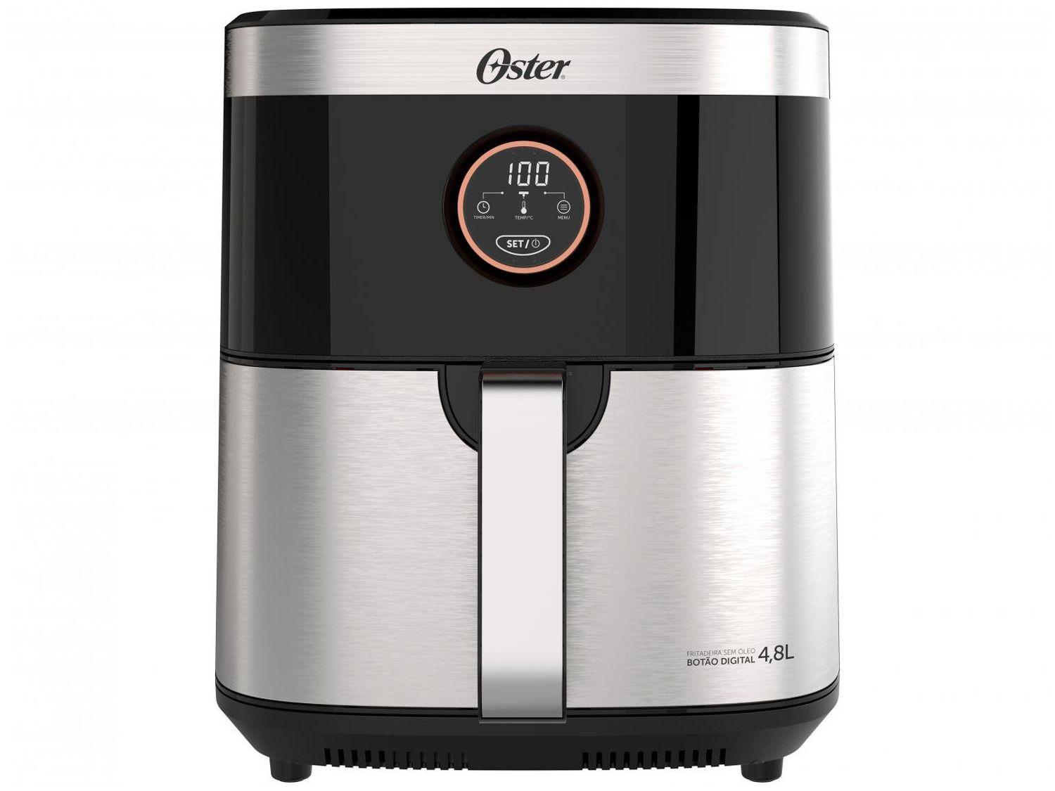 Air Fryer Oster Black Inox com Timer 4,8L