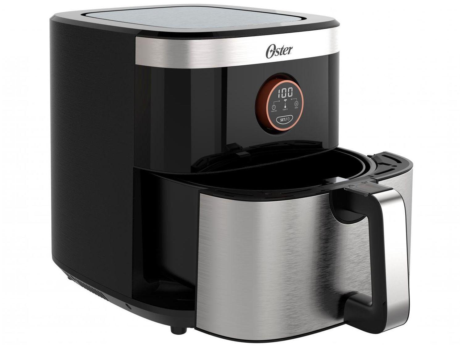 Air Fryer Oster Black Inox com Timer 4,8L