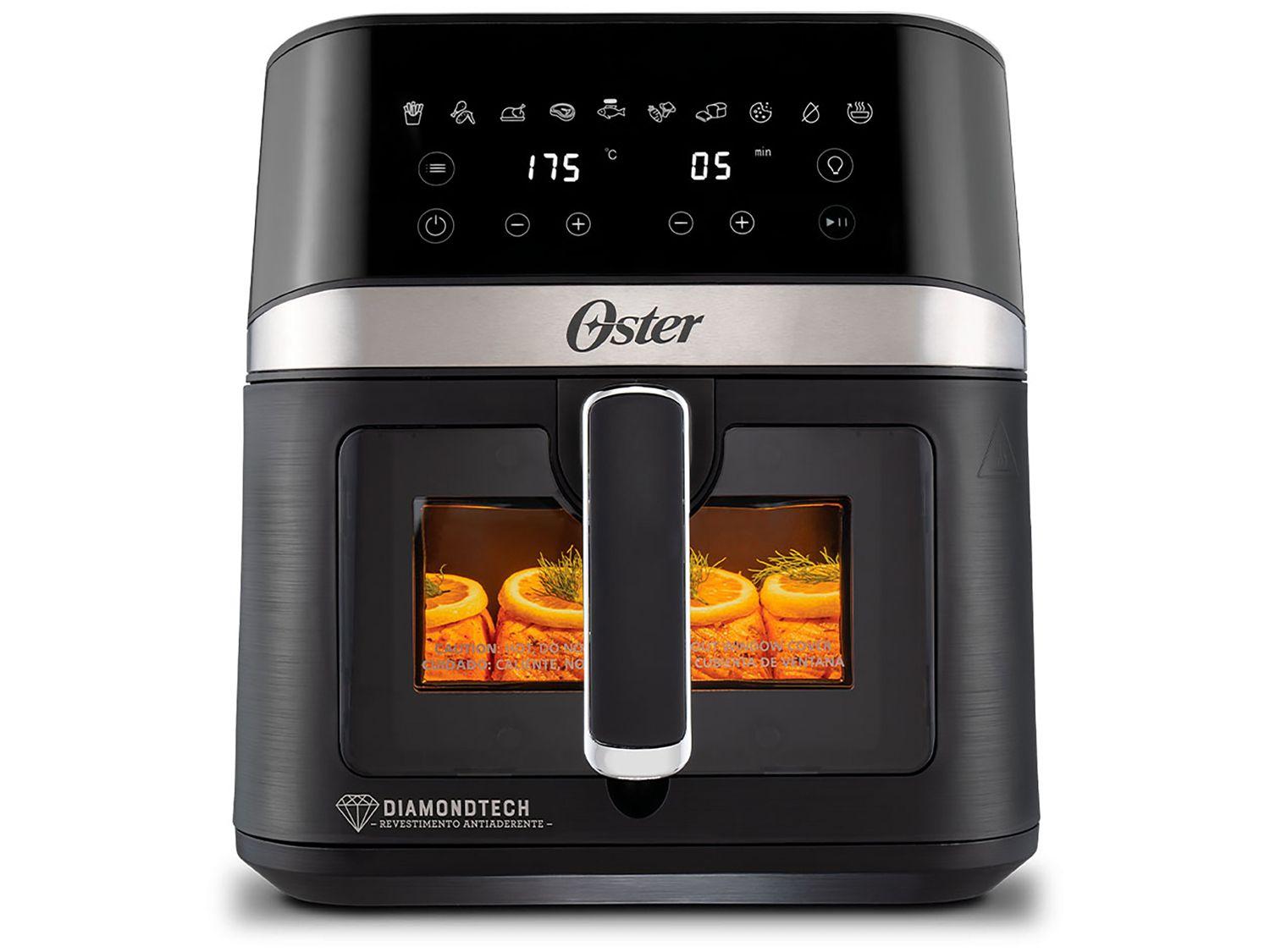 Air Fryer Oster DiamondTech Preto e Prata com Timer 6L