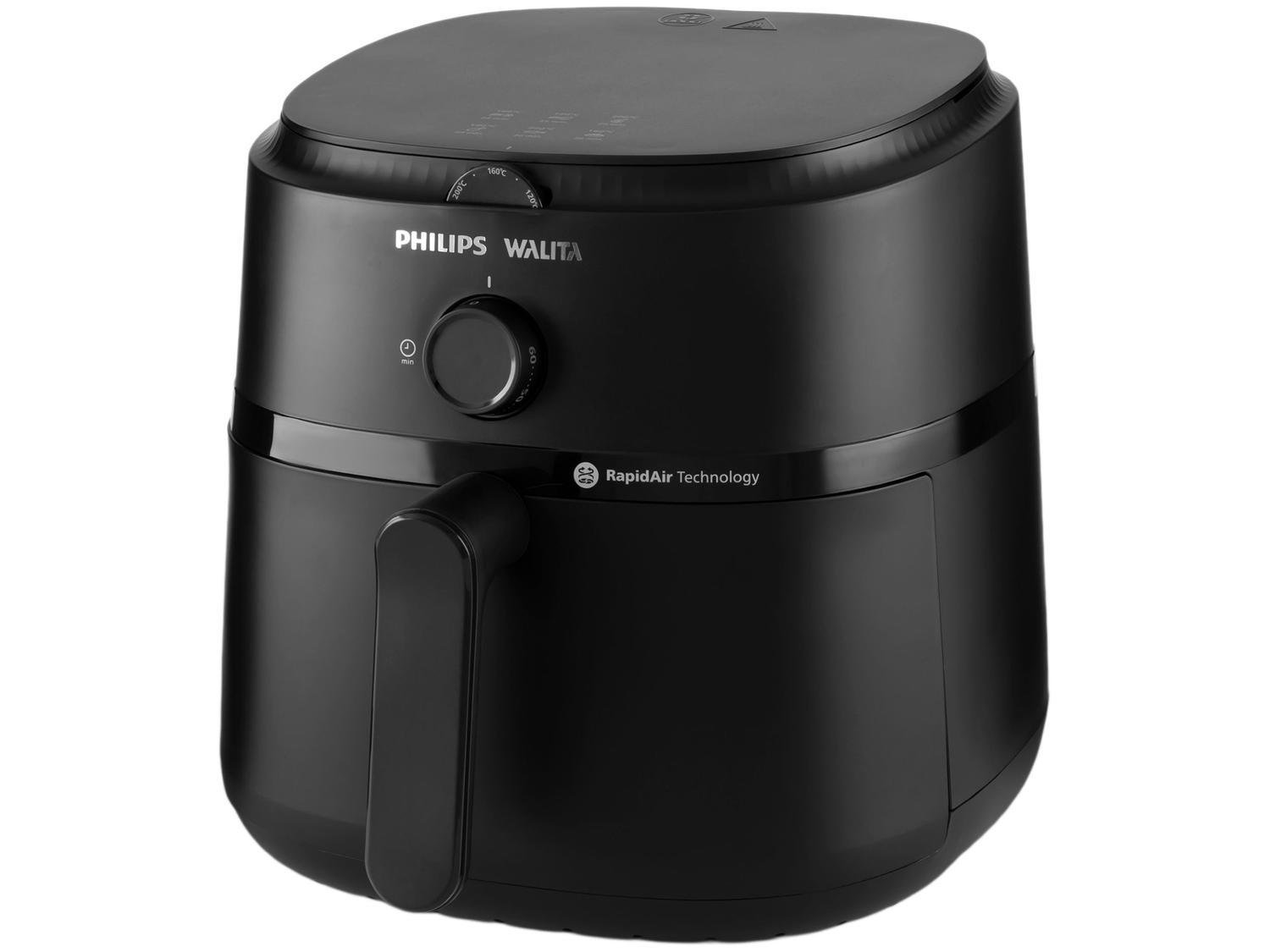 Air Fryer Philips Walita Série 1000 XL NA130 Preta com Timer 6,2L