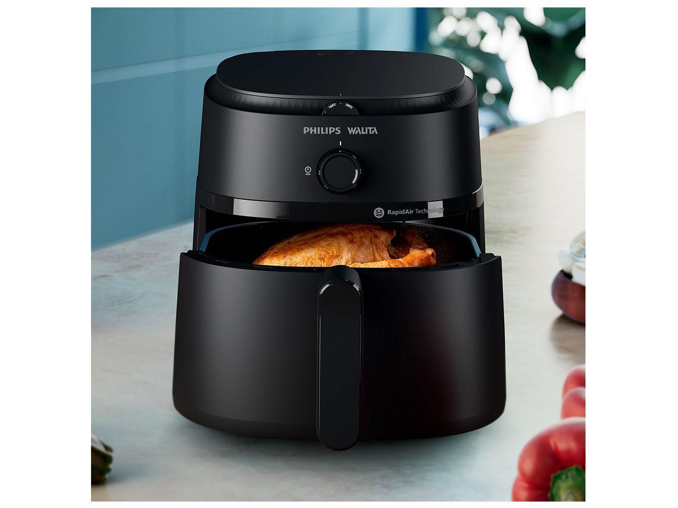 Air Fryer Philips Walita Série 1000 XL NA130 Preta com Timer 6,2L