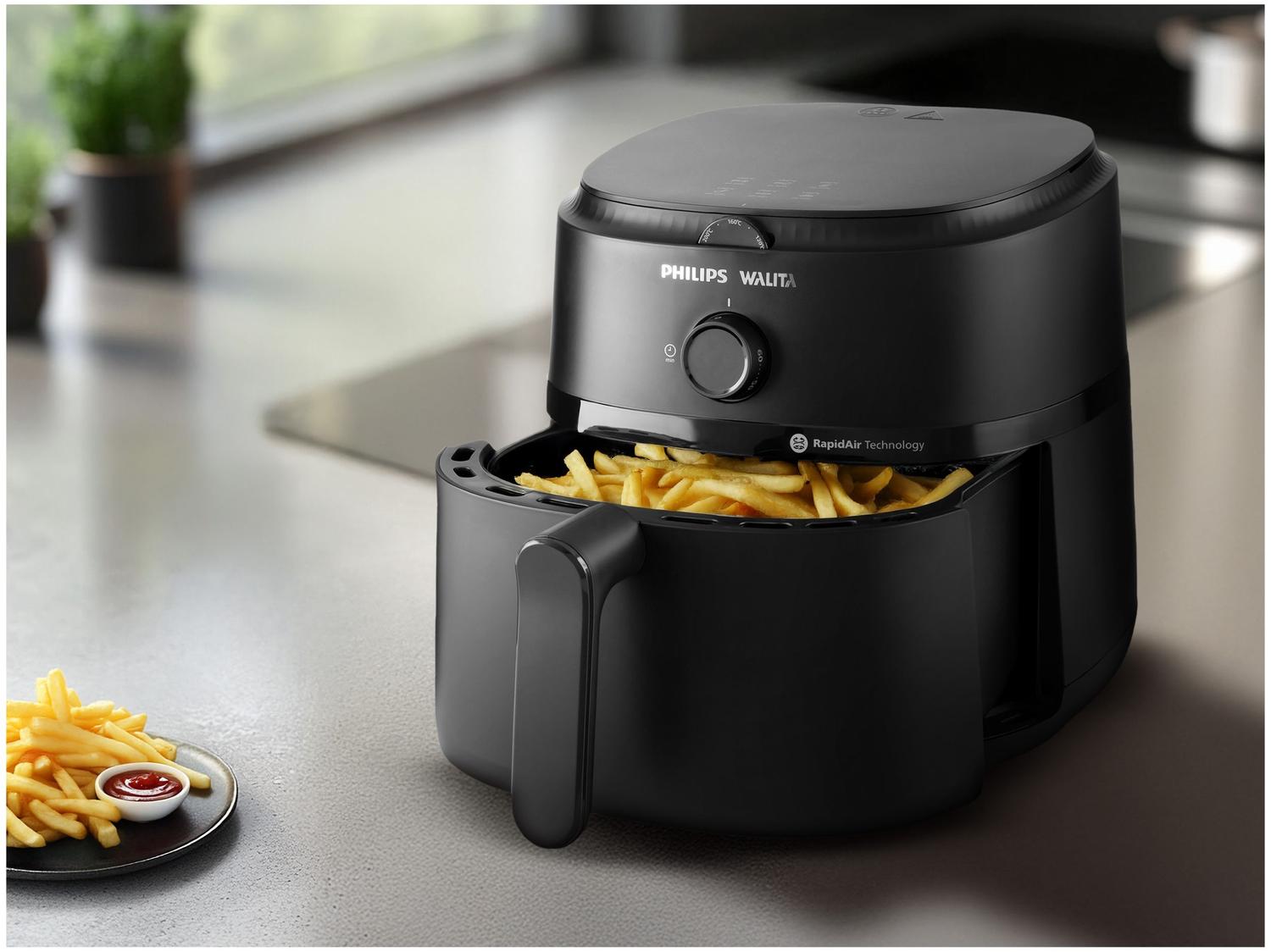Air Fryer Philips Walita Série 1000 XL NA130 Preta com Timer 6,2L