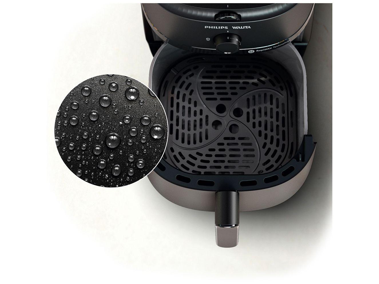Air Fryer Philips Walita Série 1000 XL NA130 Preta com Timer 6,2L