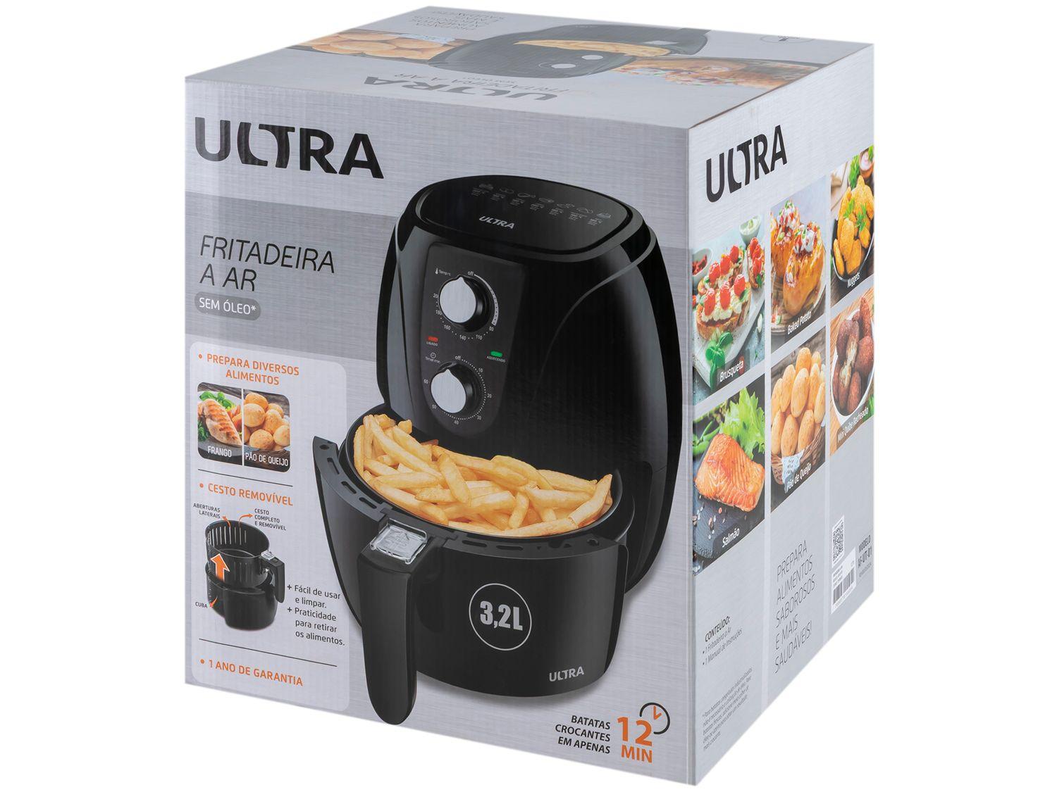 Air Fryer Ultra AF-UT-01 Preta com Timer 3,2L