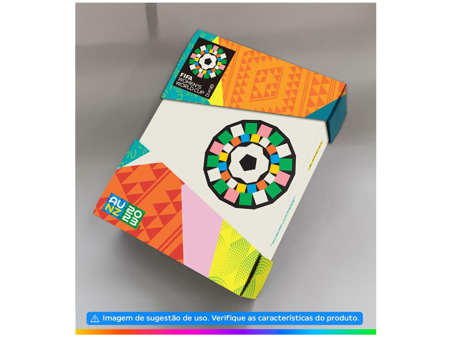 Álbum de Figurinhas Capa Dura Prata Copa do Mundo Feminina 2023 com 50 Envelopes de Figurinhas Panini