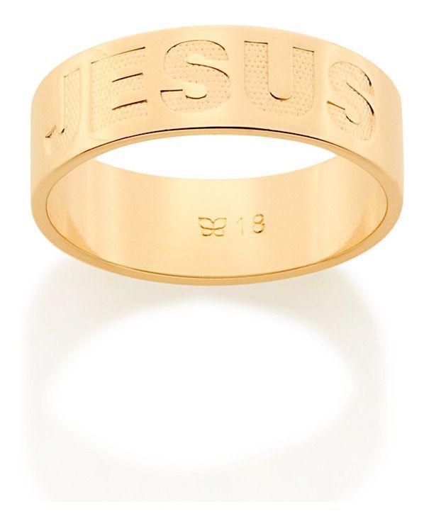 Aliança Escrito Jesus Rommanel 512975 Vb - Aliança - Magazine Luiza