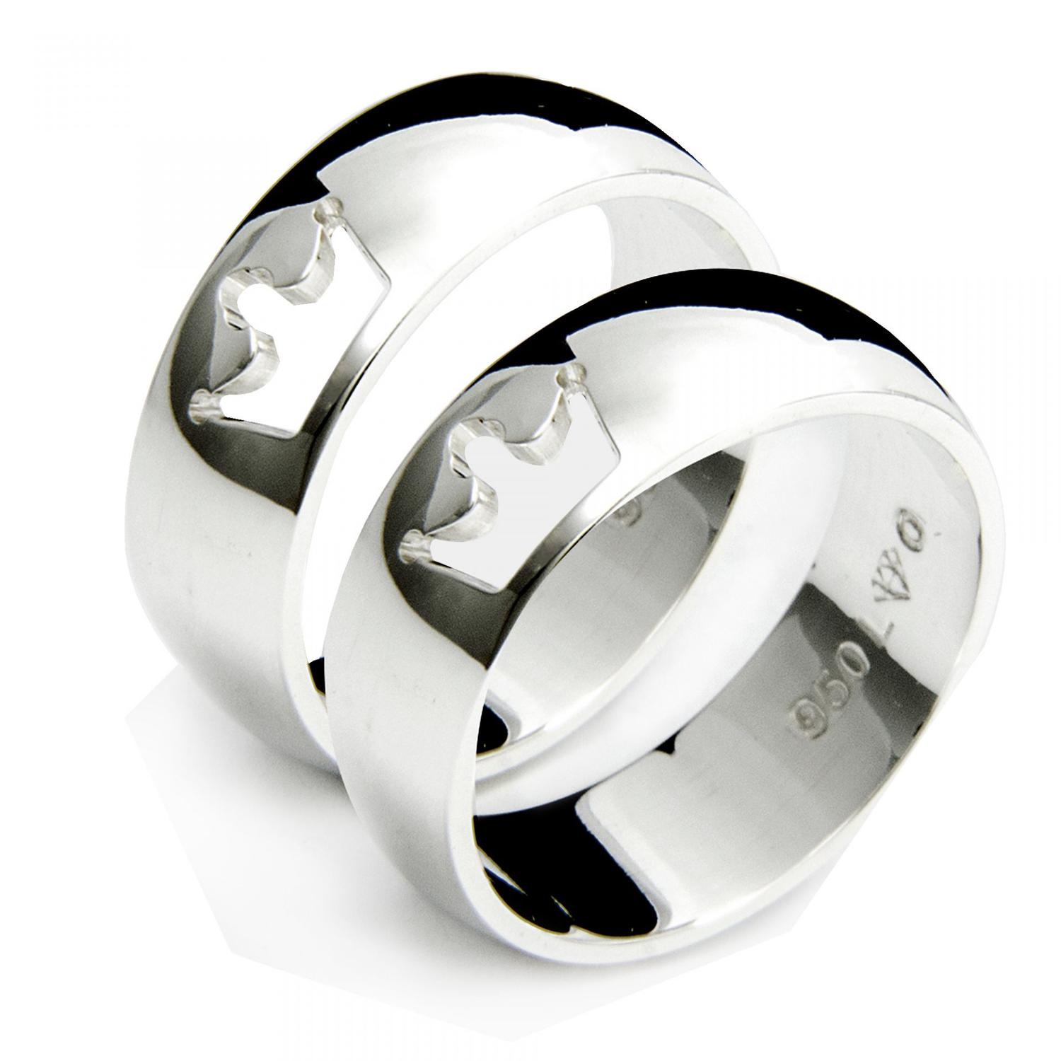 Aliança Namoro Coroa Vazada Prata 950k - Genuína Prata - Aliança - Magazine  Luiza