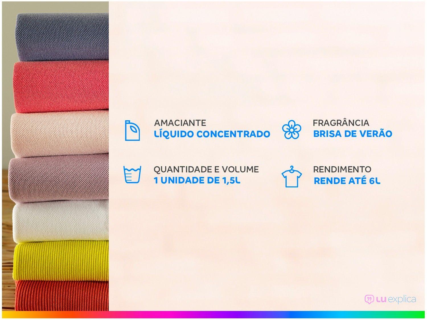 Amaciante Downy Concentrado Brisa de Verão 1,5L