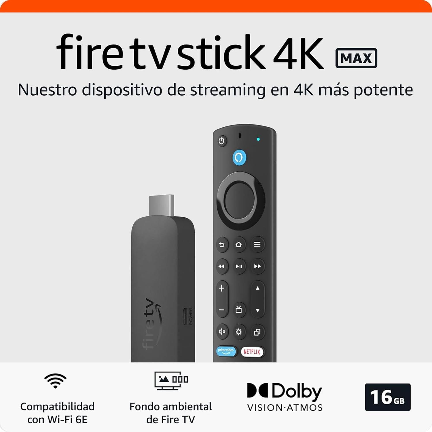 Amazon Fire TV Stick 4K Max (modelo mais novo) suporte Wi-Fi