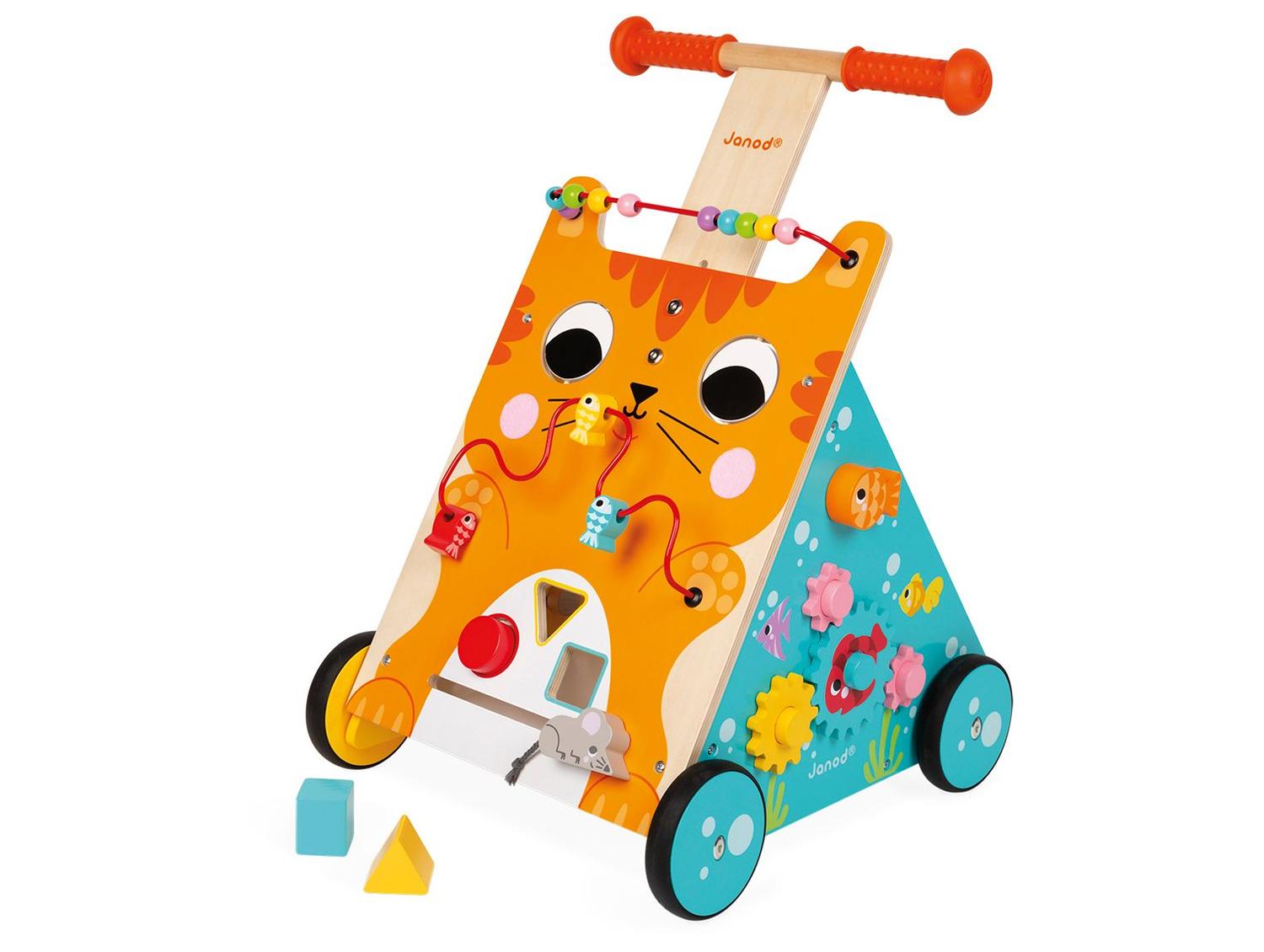 Andador Infantil Gatinho Janod de Madeira