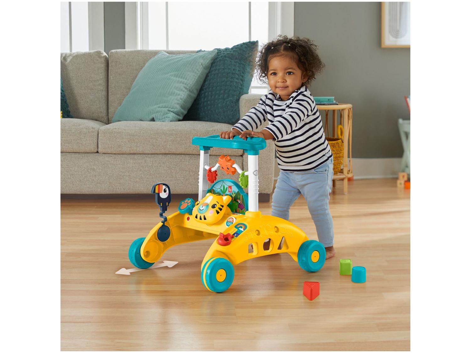 Andador Infantil Tigre Mattel Fisher-Price Primeiros Passos de Empurrar