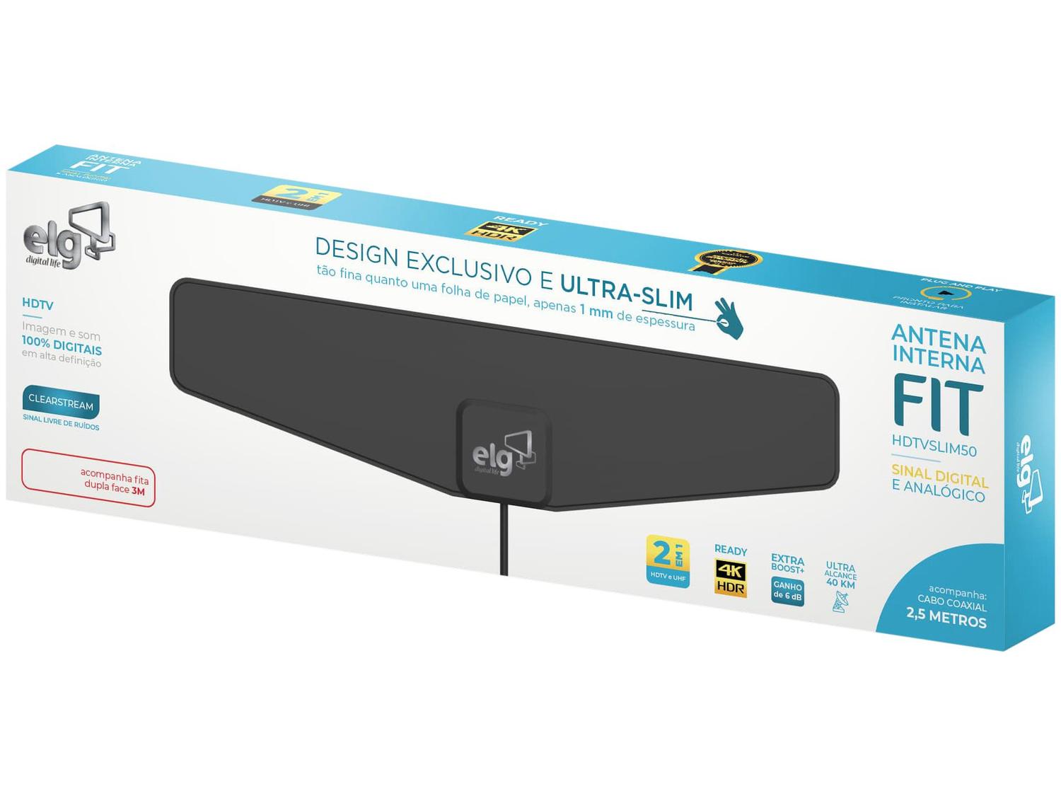 Antena Digital Interna 6dB ELG Slim