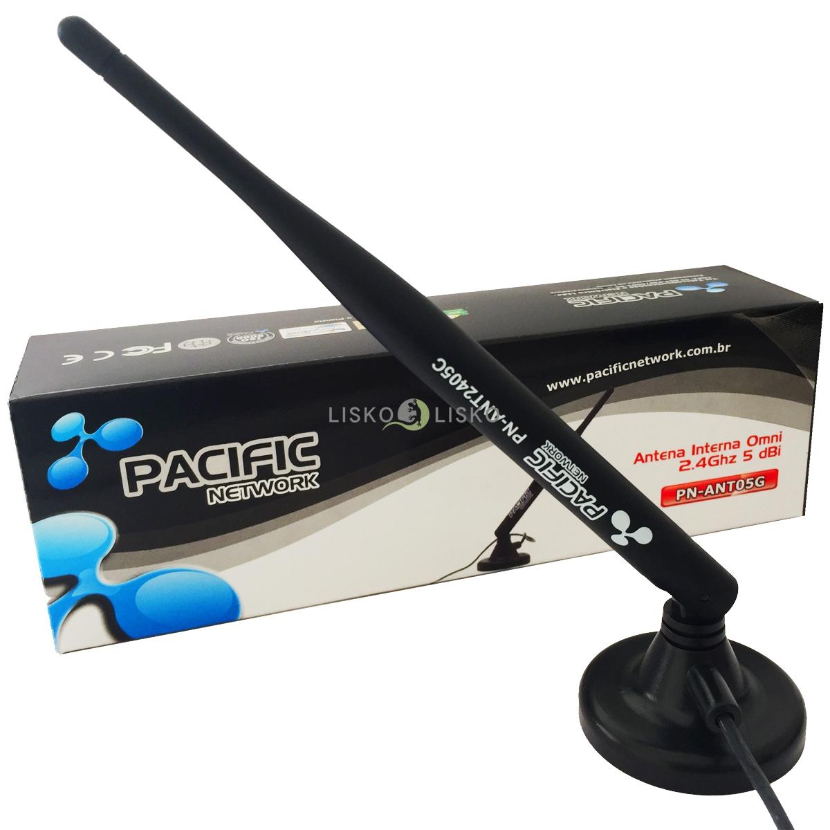 Antena Omnidirecional Interna 2.4ghz 5dbi Cabo De 1m - Pacific network -  Antena Interna - Magazine Luiza
