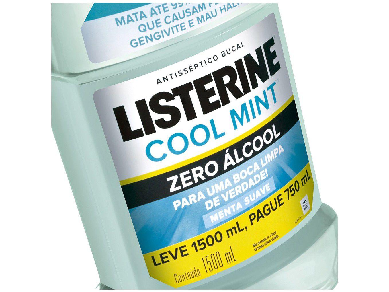 Antisséptico Bucal Listerine Sem Álcool Cool Mint - 1,5L - Antisséptico ...