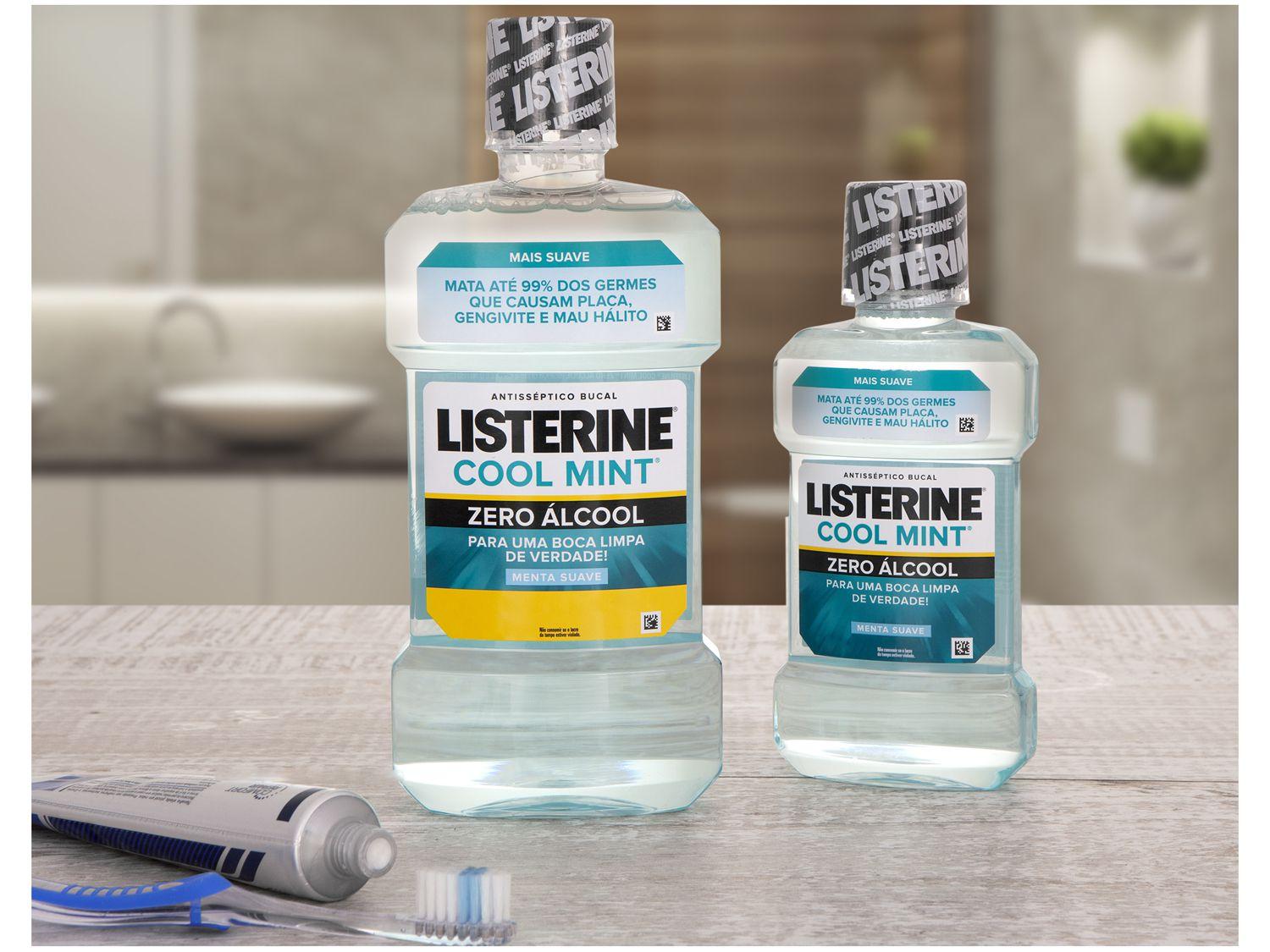Antisséptico Bucal Listerine Sem Álcool Cool Mint - 500ml e 250ml 2 ...