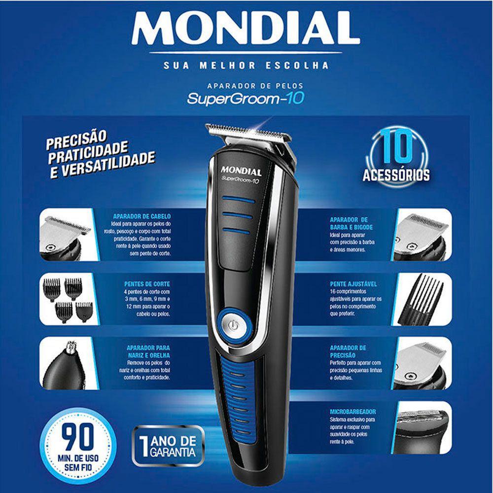 Máquina de cortar cabelo Mondial Super Groom 10 BG-03