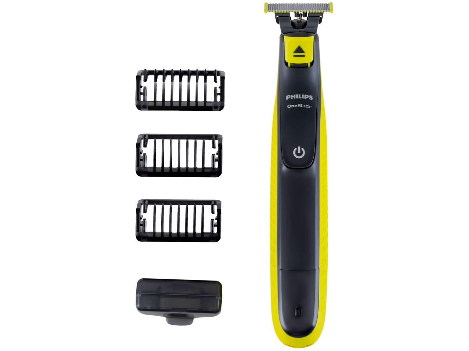 Aparador e Raspador Philips OneBlade Male Grooming à Prova dàgua com 3 ...
