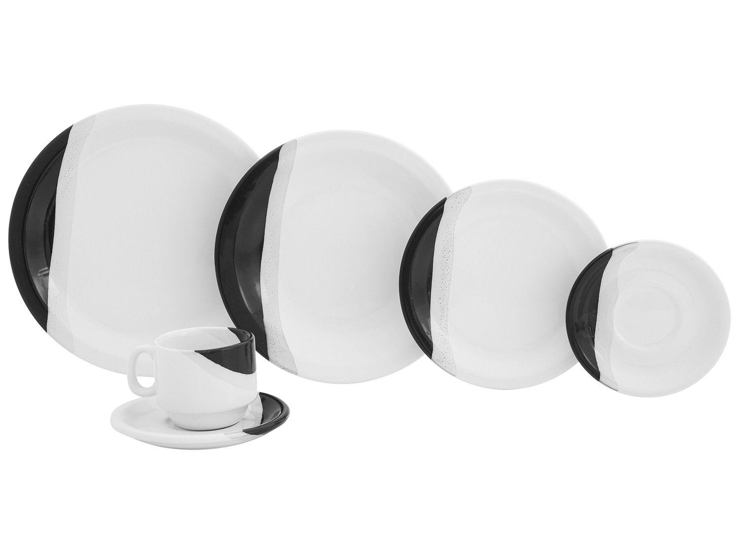 Aparelho de Jantar 20 Peças Porcelarte Cerâmica - Redondo Branco e ...