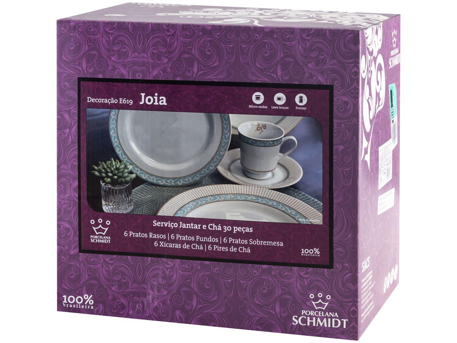 Aparelho de Jantar de Chá 30 Peças Porcelana