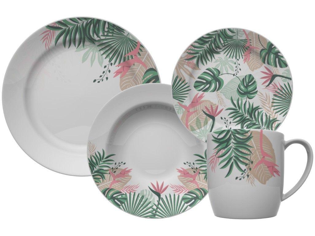 Aparelho de Jantar Jogo de Chá 16 Peças Germer