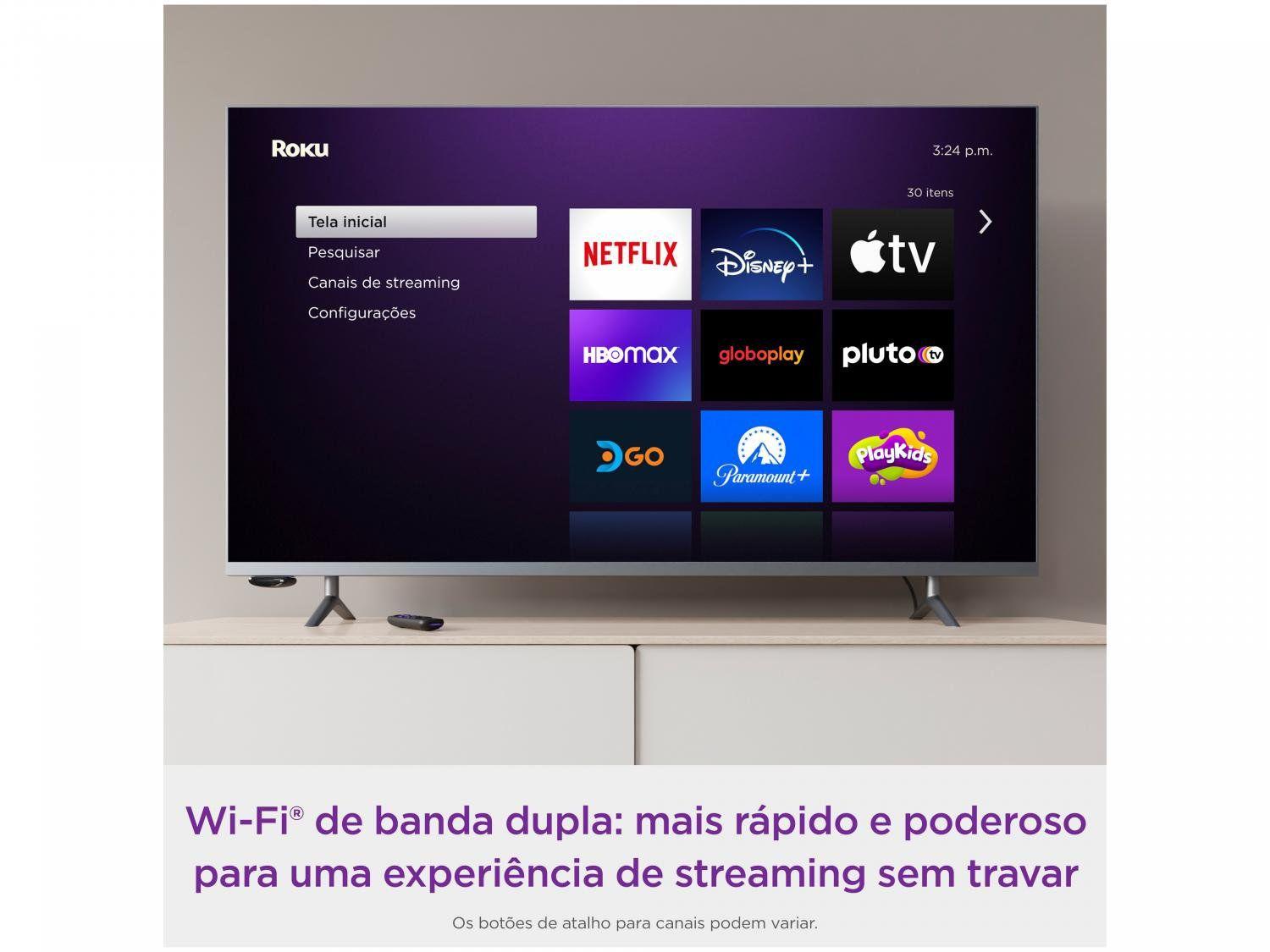Aparelho de Streaming Roku Express 4K com Controle Remoto